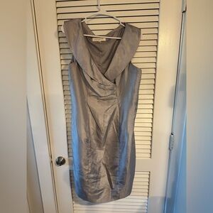 Elegant Silver Sleeveless Dress